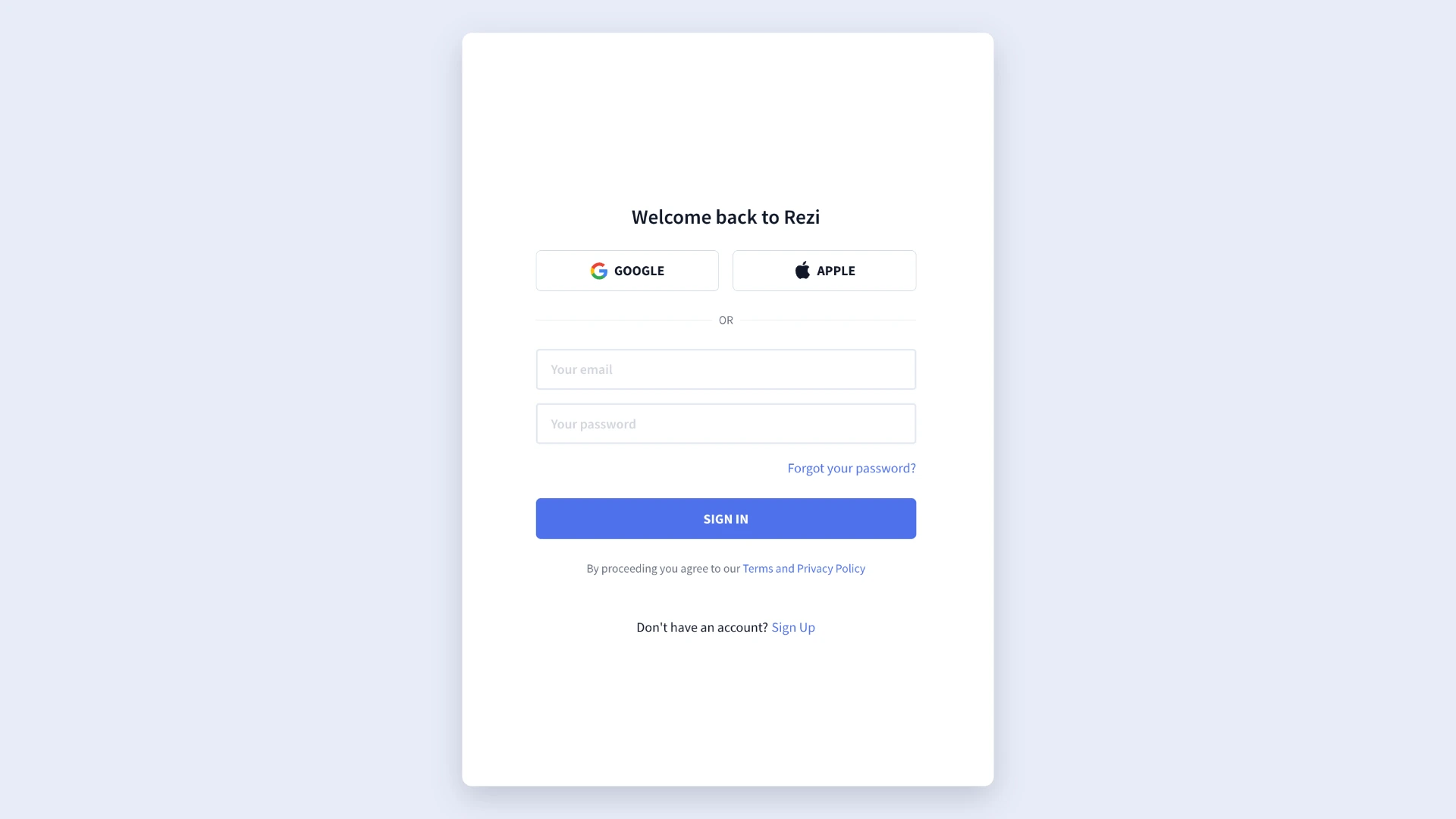 rezi login
