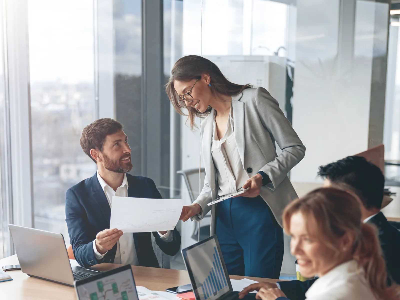 image of a team collaborating at an ai saas company