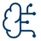 AI brain circuit icon representing artificial intelligence solutions