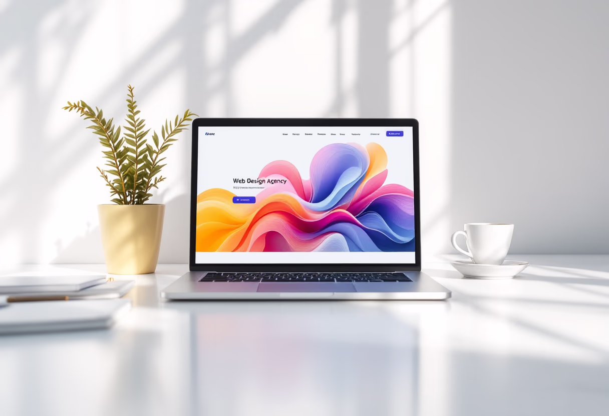 image of website on a laptop (for a web design agency)