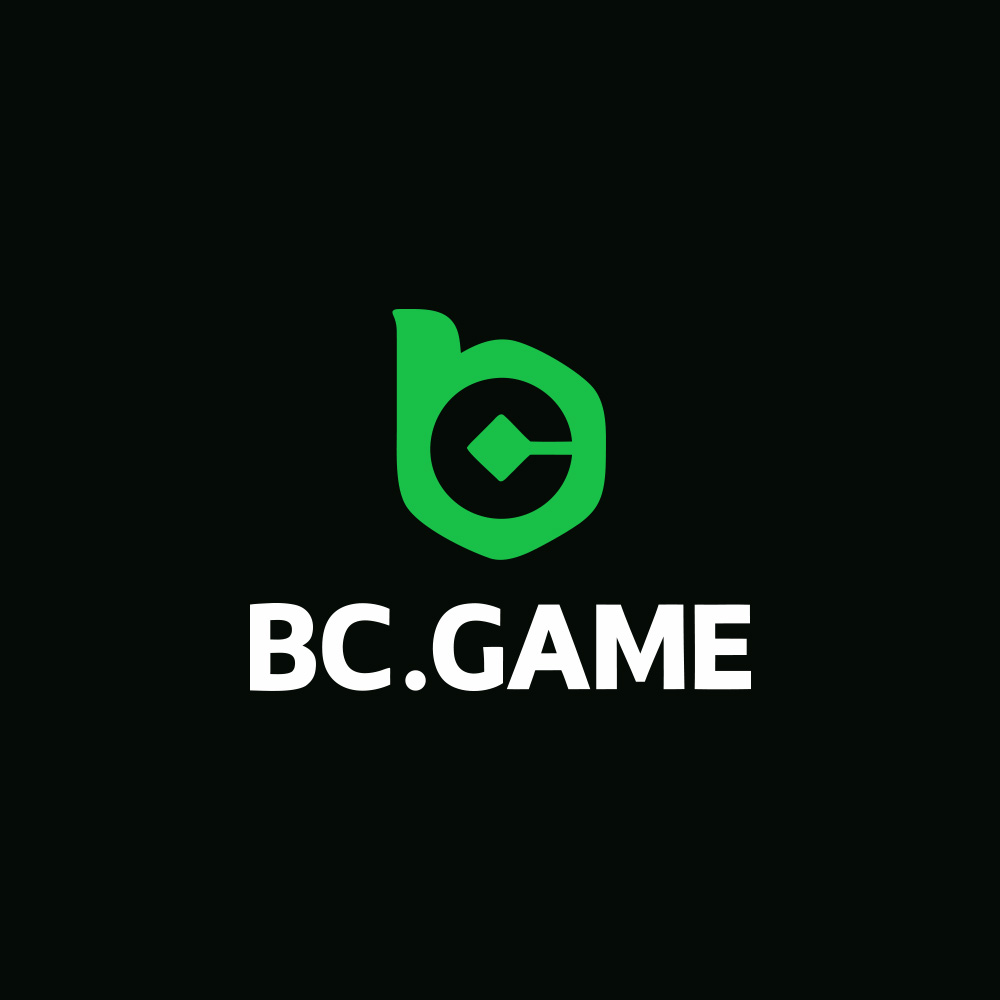 BC.GAME logo with stylized green b and white text on black background.