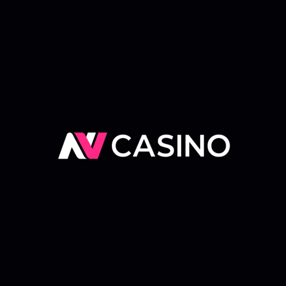 Logo with stylized white and pink 'NV' letters followed by the word 'CASINO' on black background.