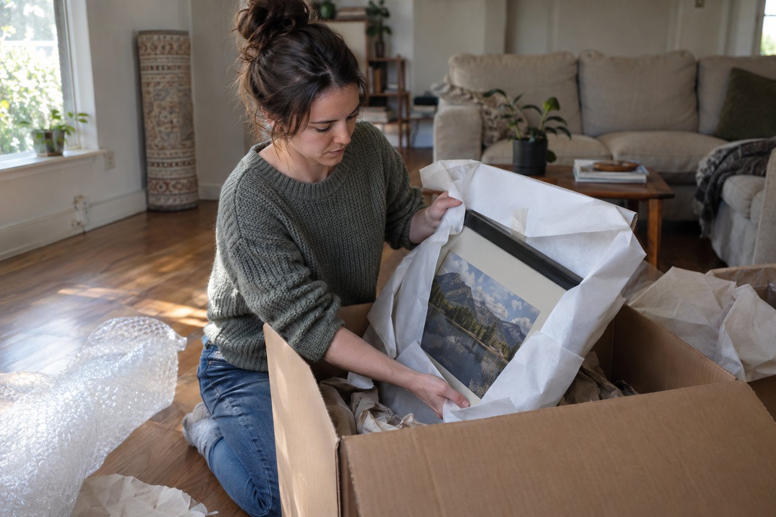 moving & storage service: loading a truck