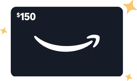 Amazon card with logo.