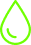 Green water droplet icon with a smiling face inside symbolizing water care or freshness.