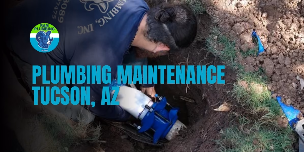 Plumbing maintenance Tucson AZ - RAM Plumbing technician performing underground pipe maintenance and inspection