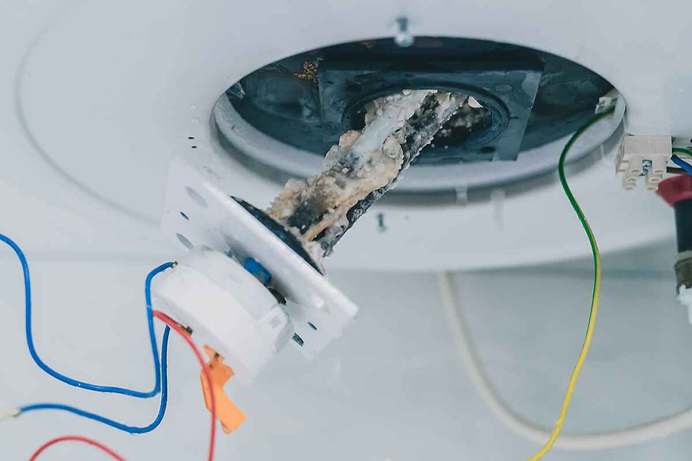 sediment buildup in water heater tank
