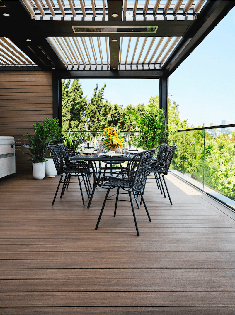 Custom deck with stairs