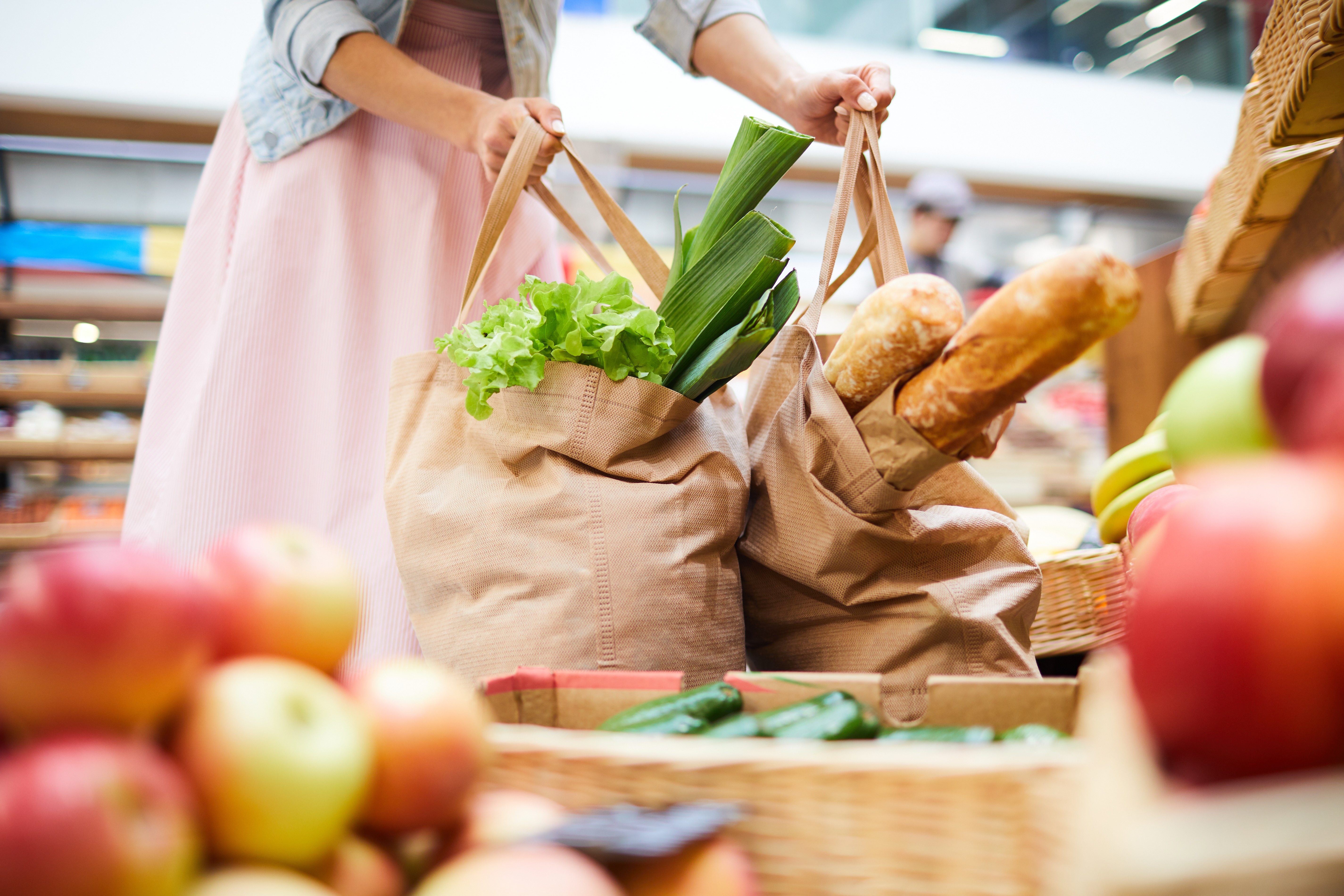 Woman shopping stock photo