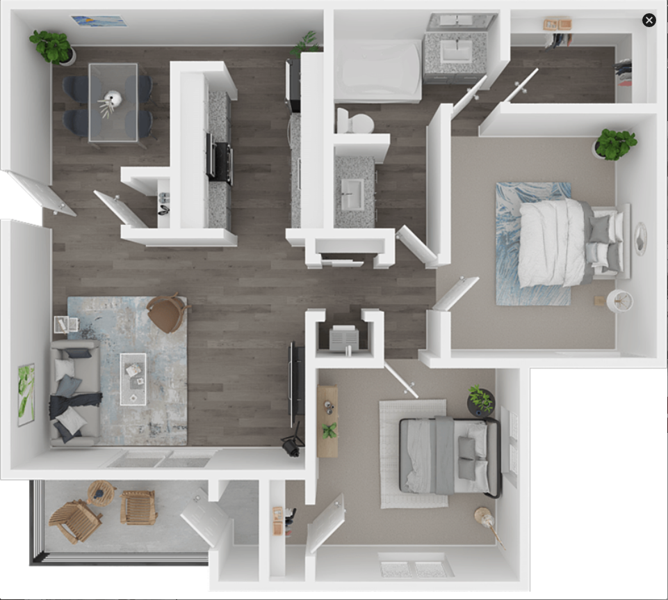 2BD, 1BTH