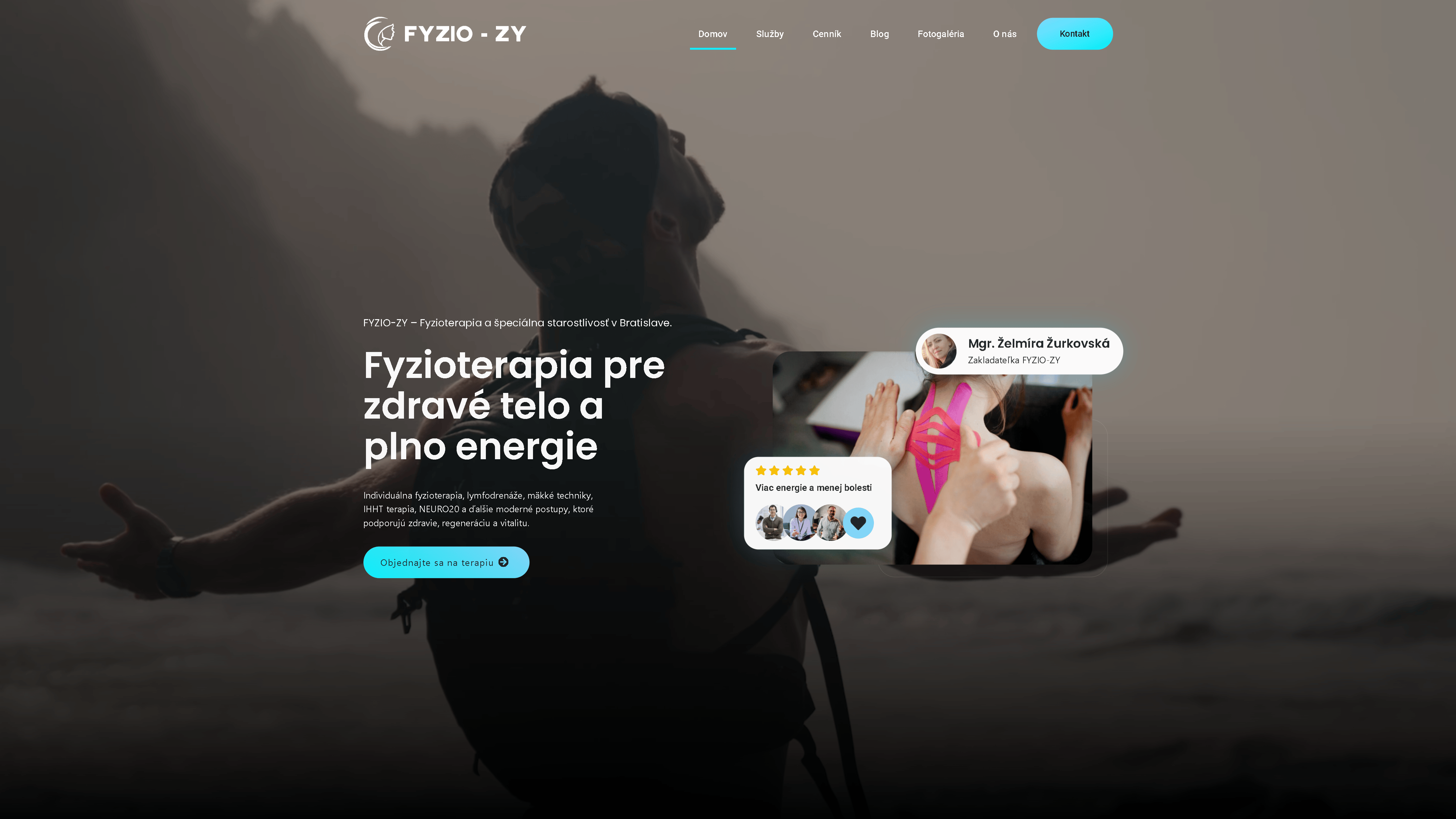 FYZIO ZY physiotherapy website homepage