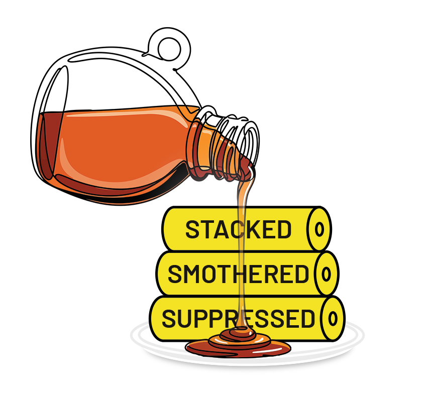 CMMG: stacked, smothered, and suppressed logo.