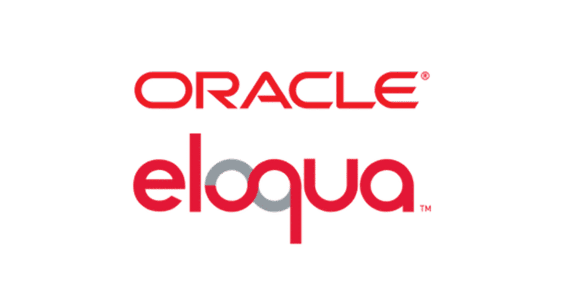 Oracle and Eloqua company logos displayed in red and gray