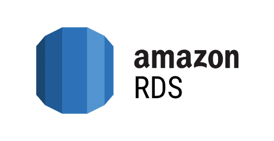 Amazon RDS logo with blue database cylinder icon