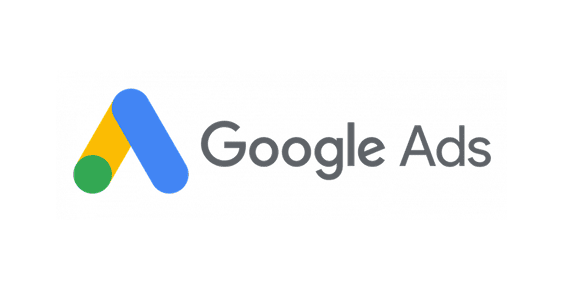 Google Ads logo featuring colorful geometric shapes and text