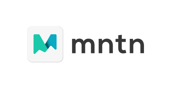 MNTN logo with teal mountain icon and black text on white background