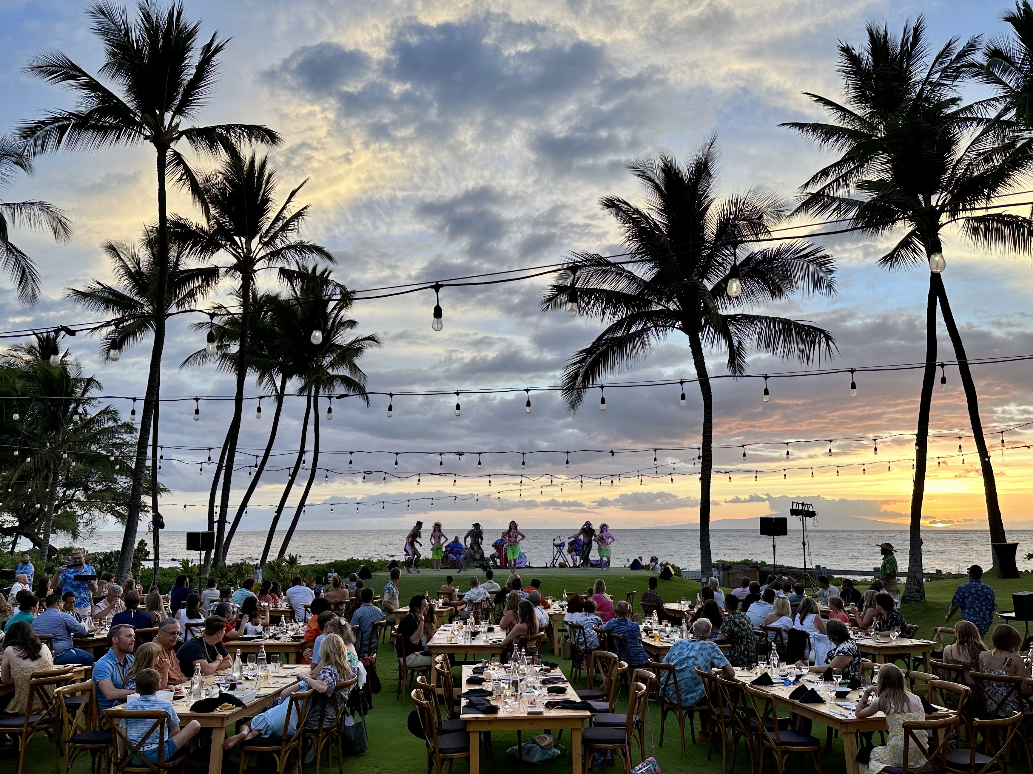 Feast at Mōkapu luau, Wailea