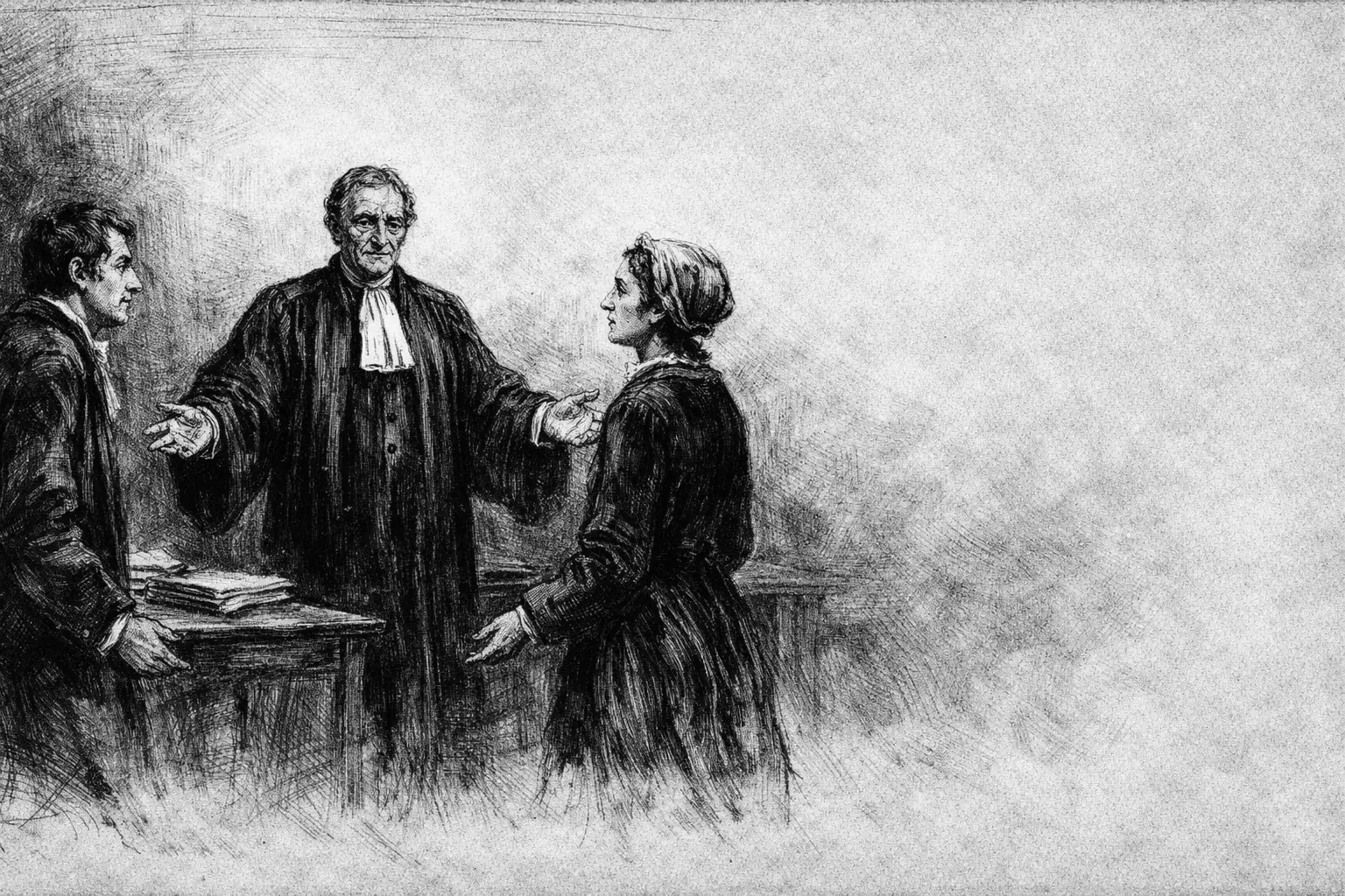 Avocat médiateur réconciliant deux parties en conflit.