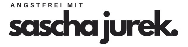 Textlogo: "Angstfrei mit Sascha Jurek" in modernem Design.