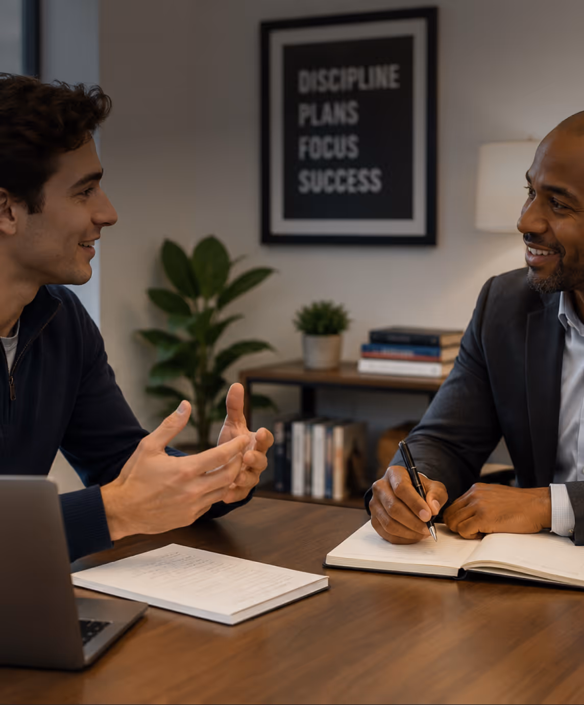 A MatchDay career coach coaching a MatchDay Fellow