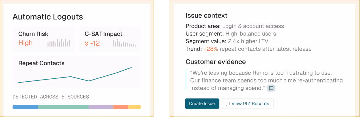 Enterpret product UI