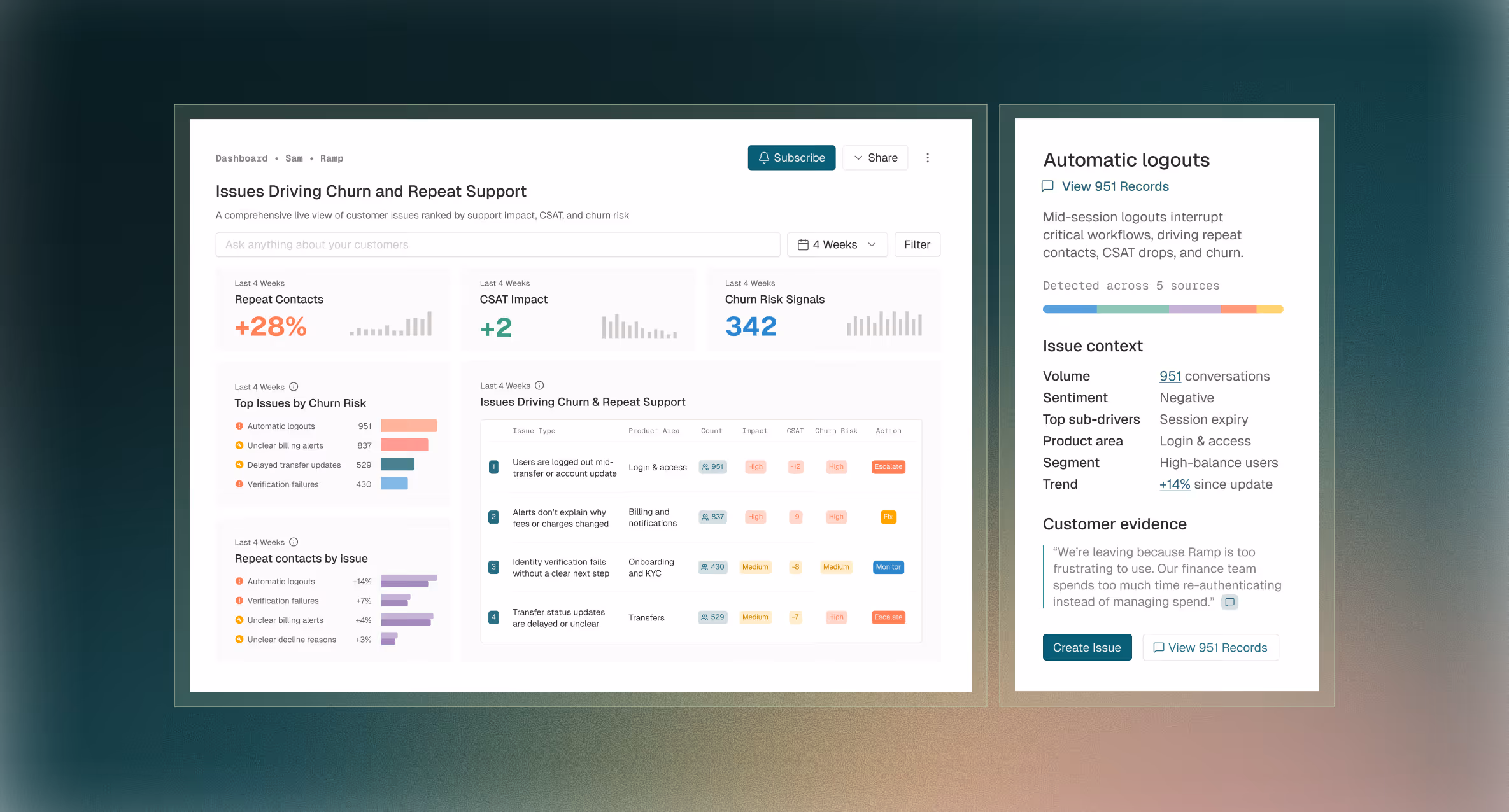 Enterpret product UI