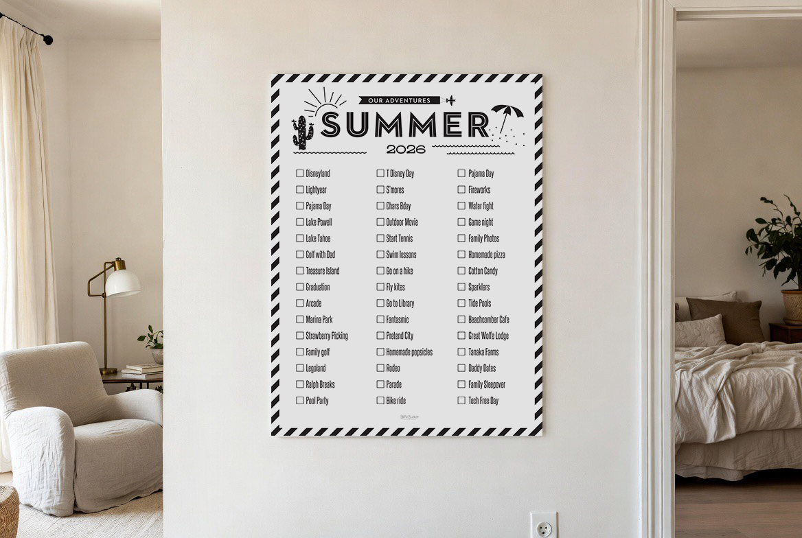 Summer Adventure bucket list mockup