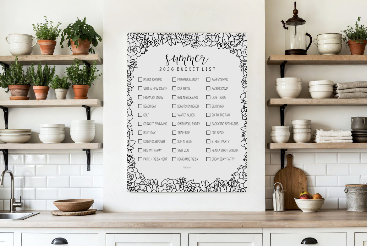 Succulent Summer bucket list mockup