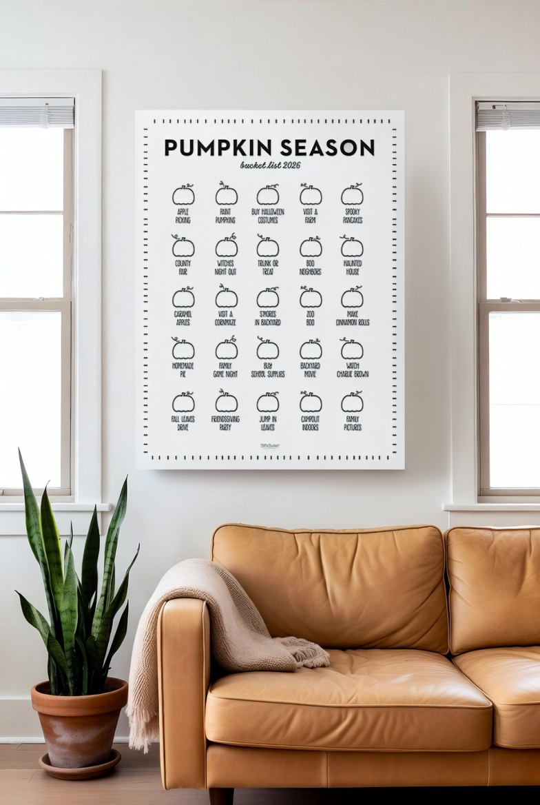 Pumpkin Season print in a living room