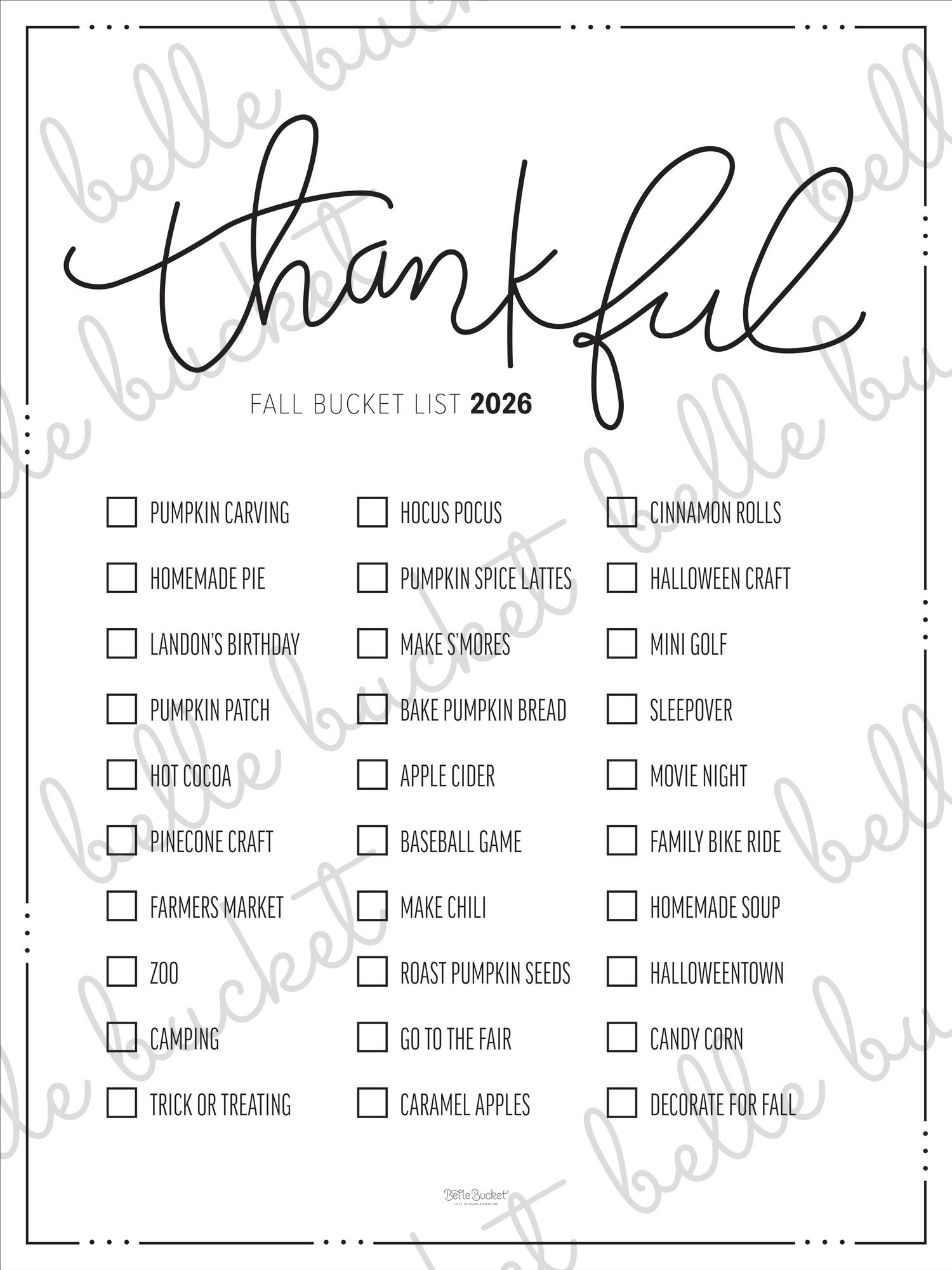 A close look at the Thankful list design