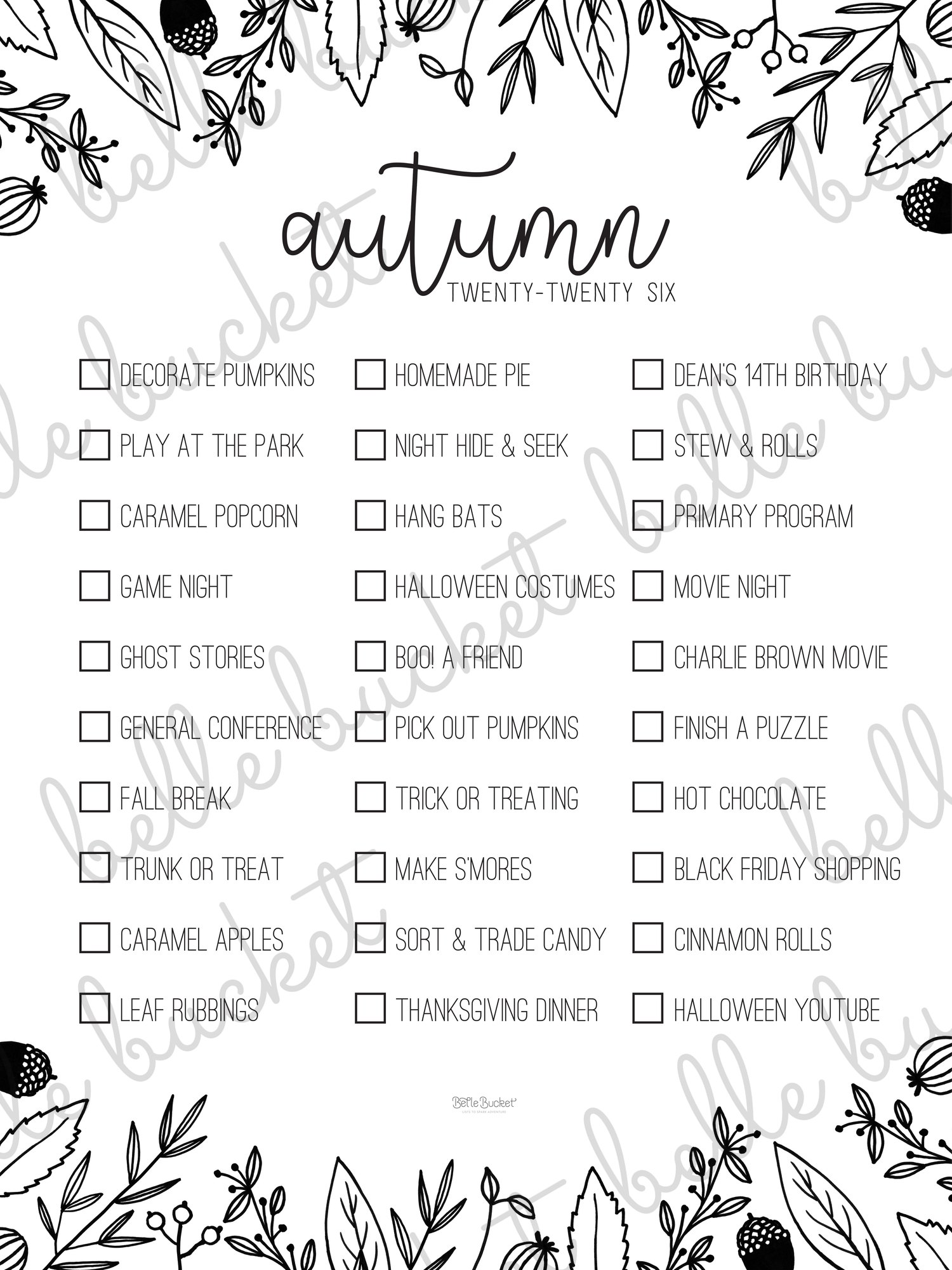 A close look at the Autumn Leaves list design