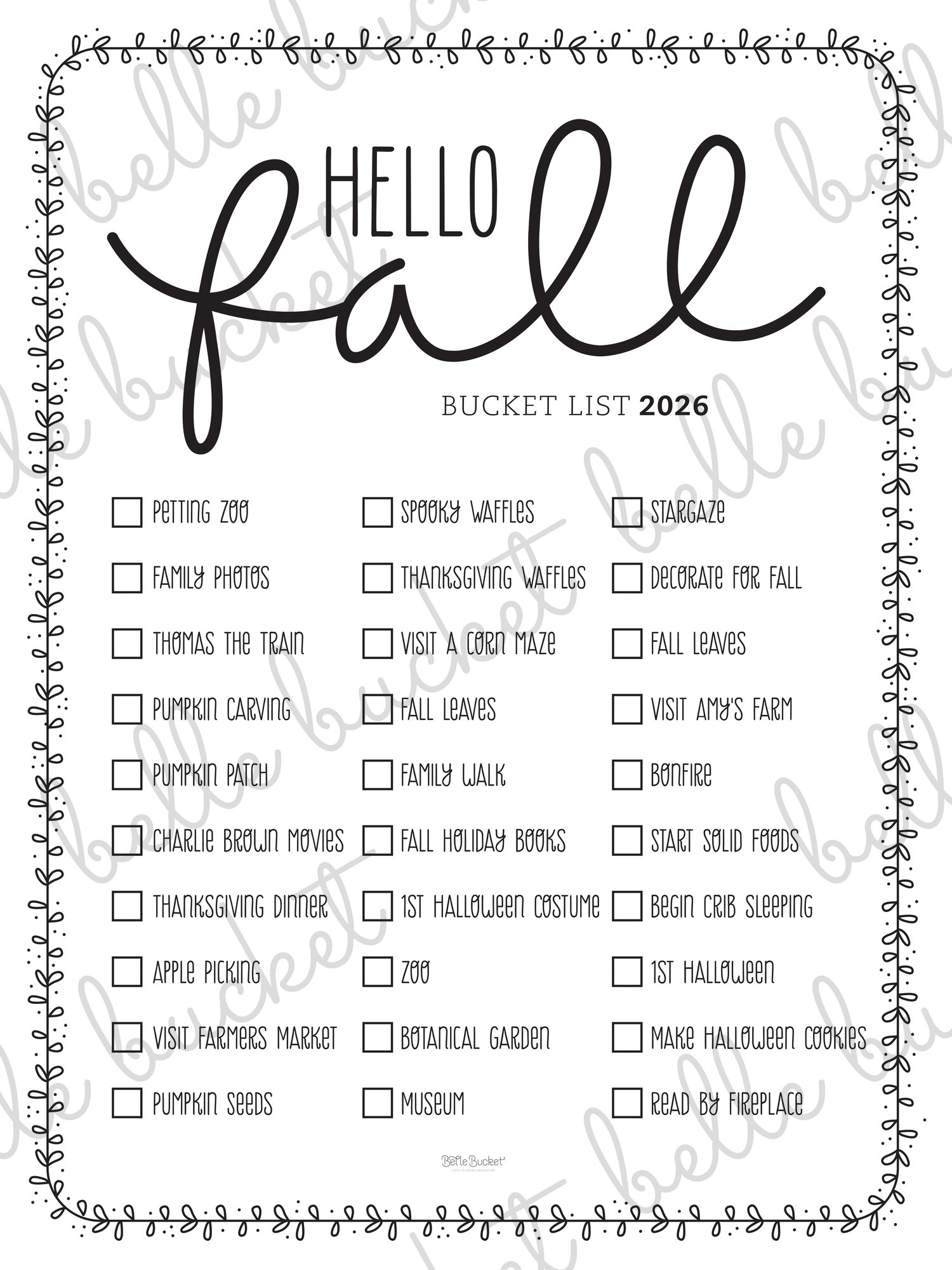 A close look at the Hello Fall list design