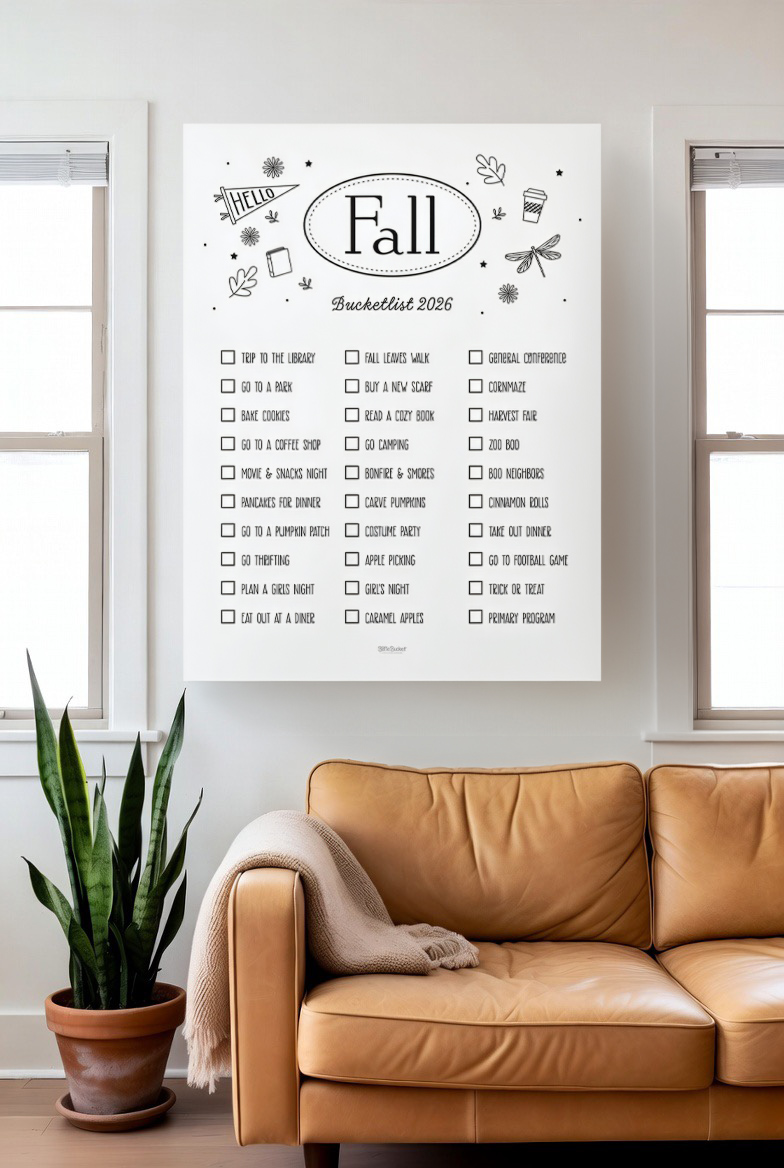 Stars Hollow print in a reading nook