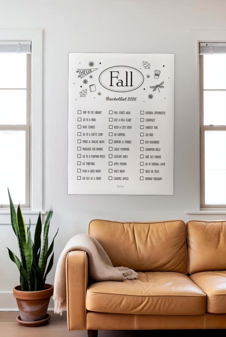 Stars Hollow print in a reading nook