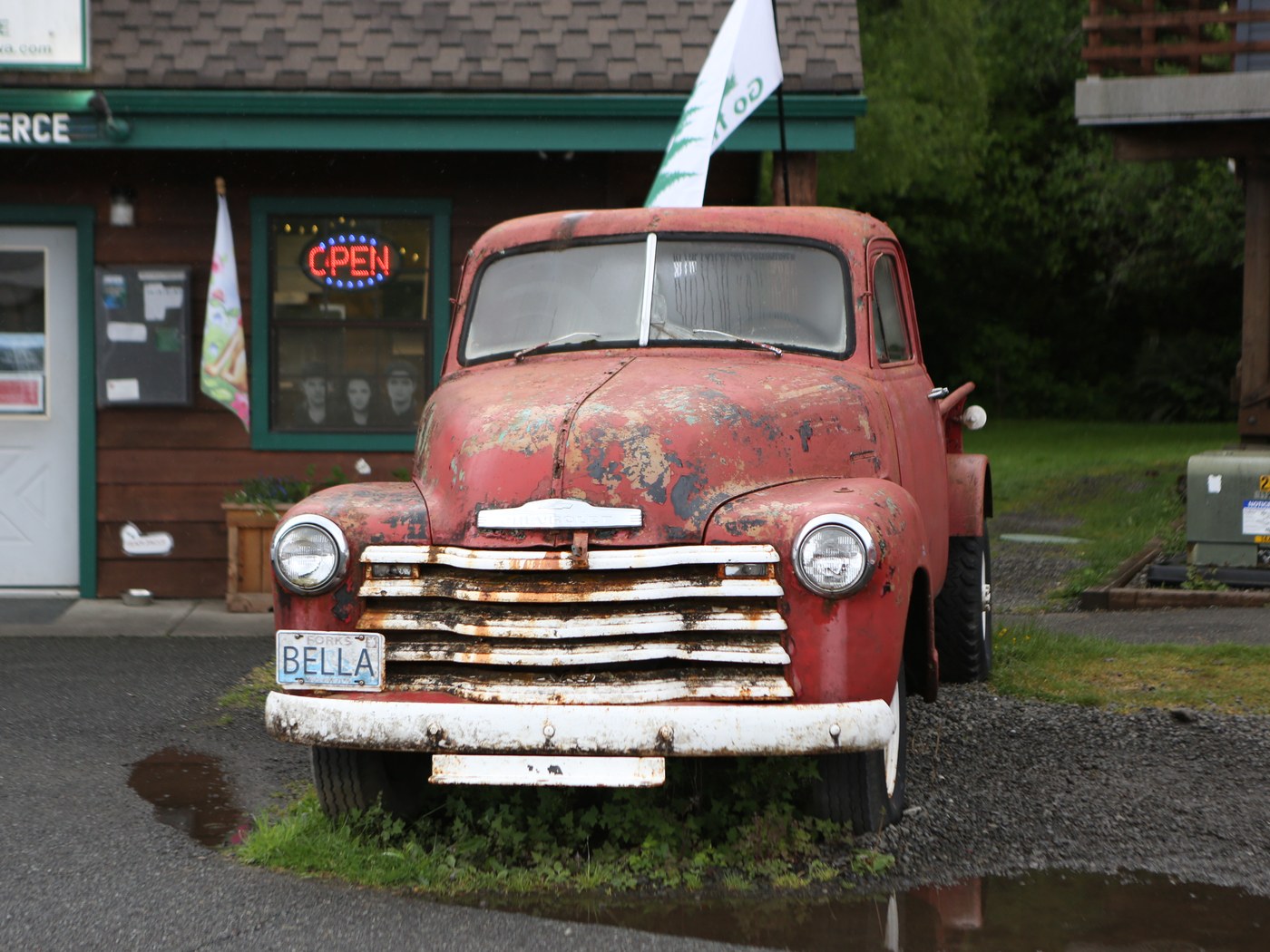Bella's red Chevy truck in Forks