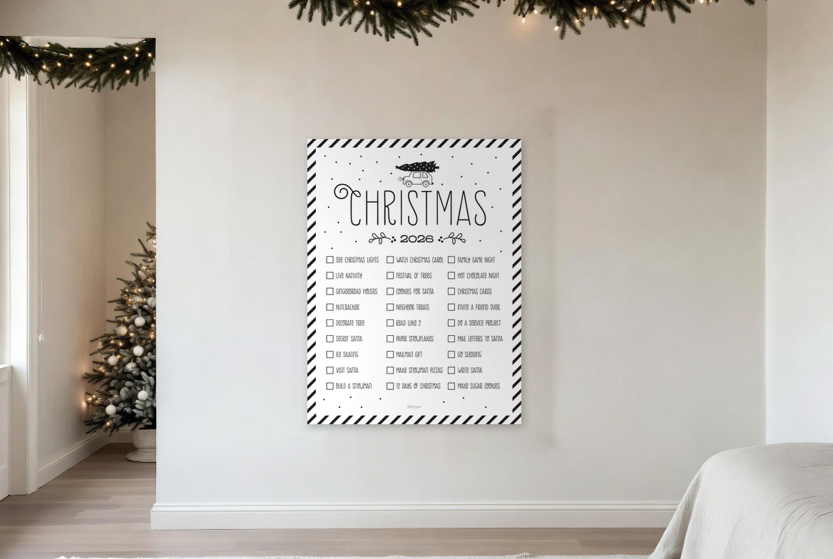 Christmas Car print on the wall