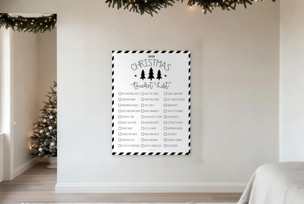 Christmas Trees print on the wall
