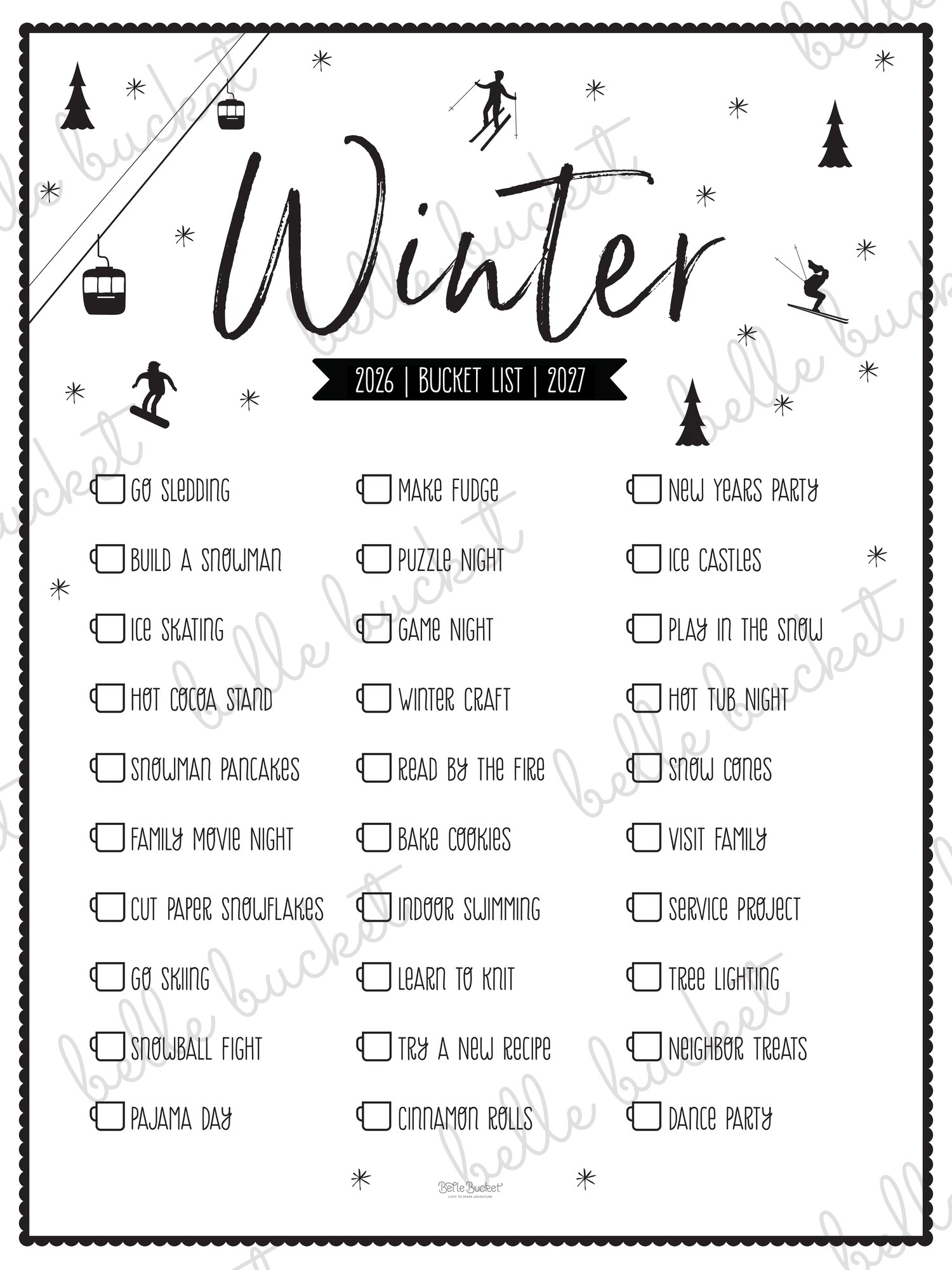 A close look at the Winter Slopes list design