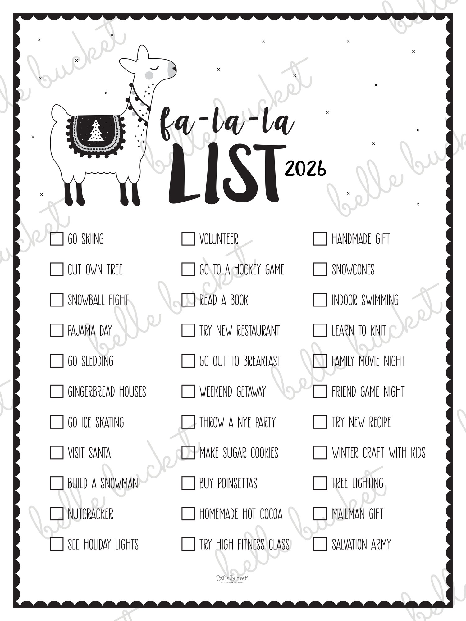 A close look at the La La Llama list design