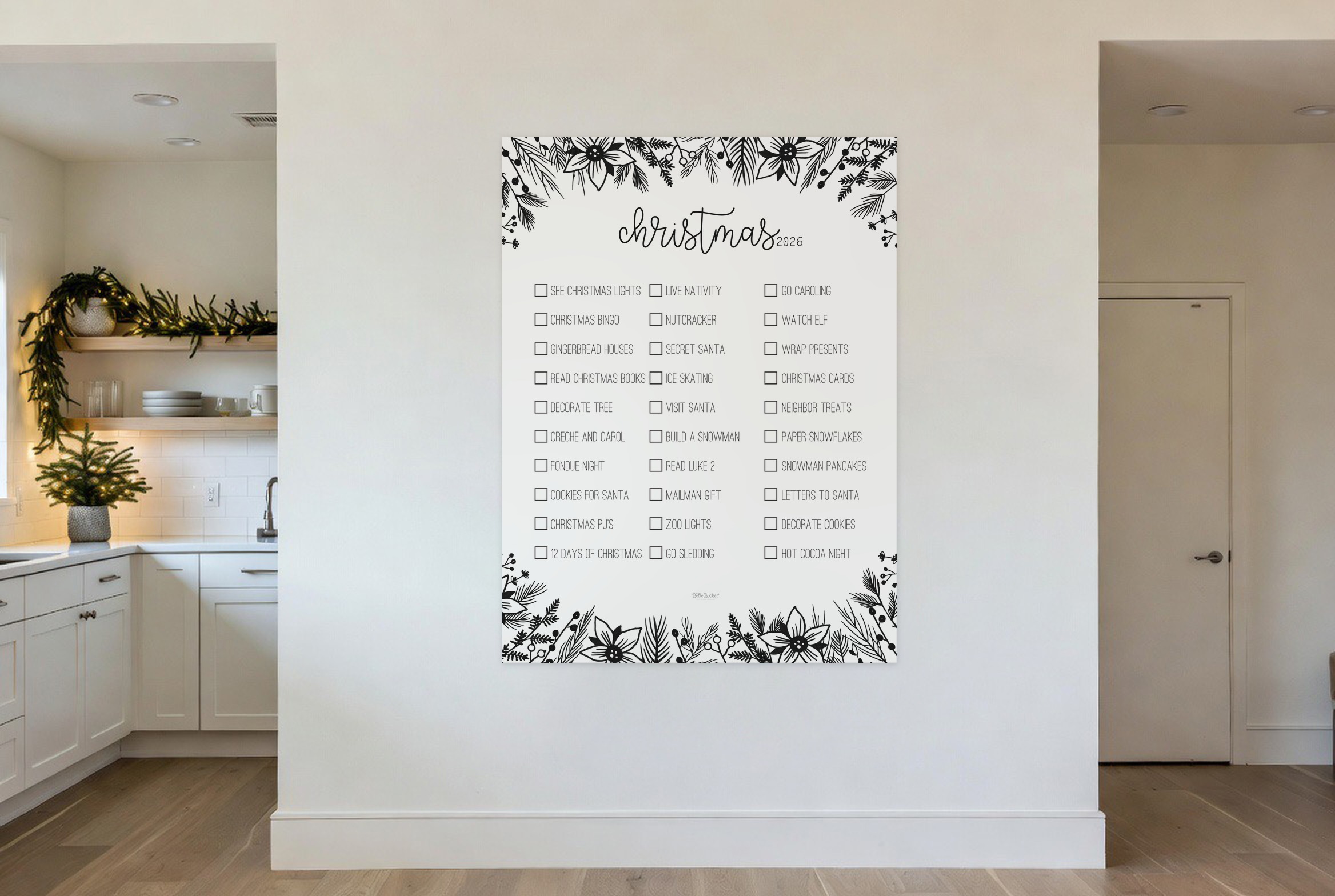 Christmas Pine print on the wall