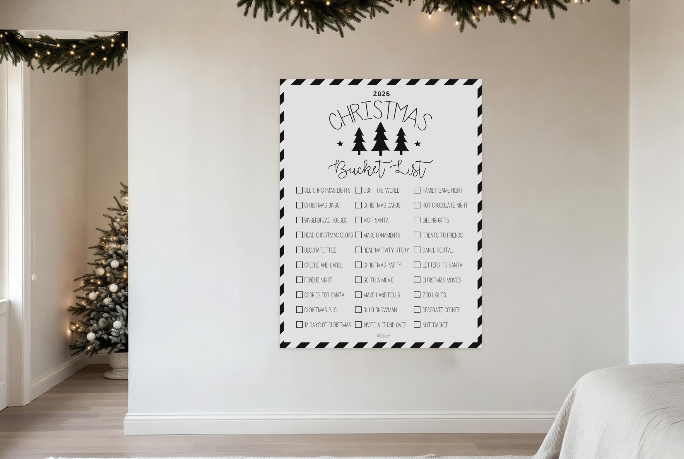 Christmas Trees print on the wall