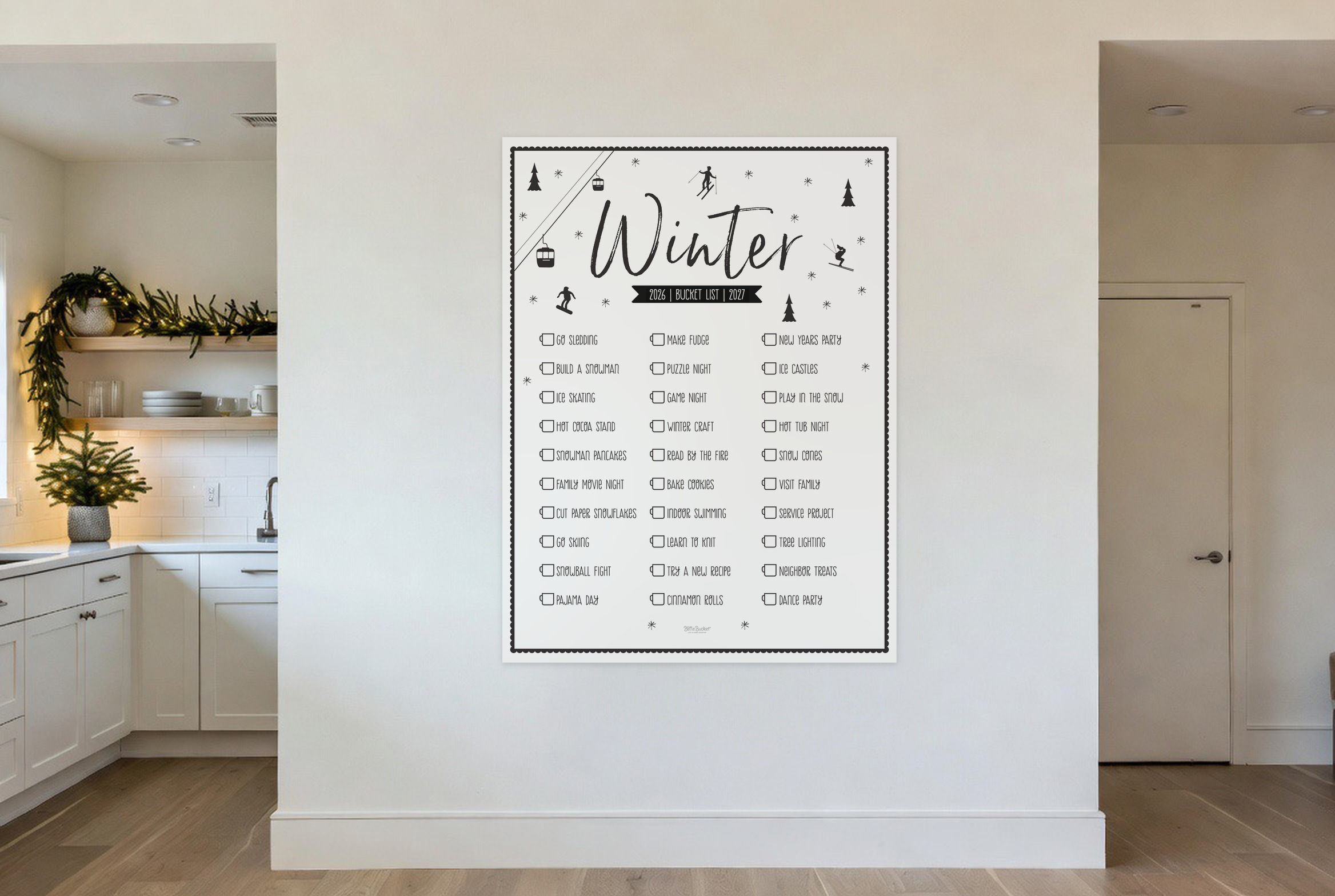 Winter Slopes print on the wall