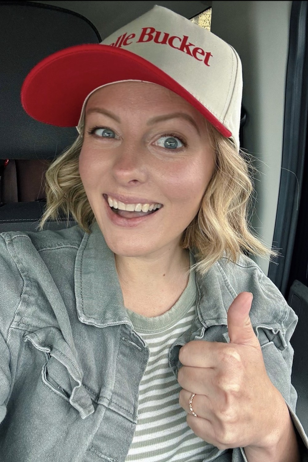 Amy in her Belle Bucket hat