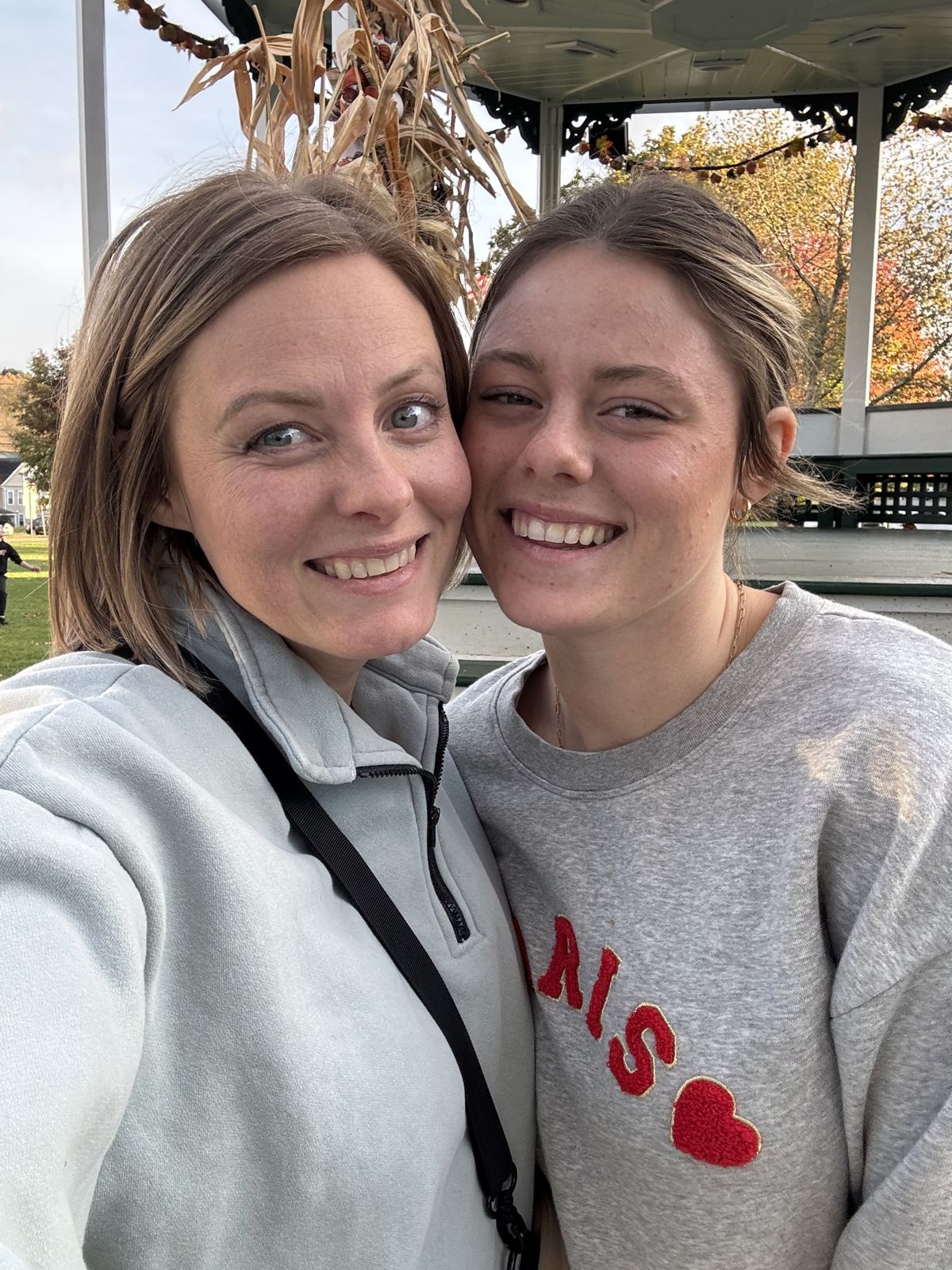 Me and my daughter in front of the New Milford bandstand