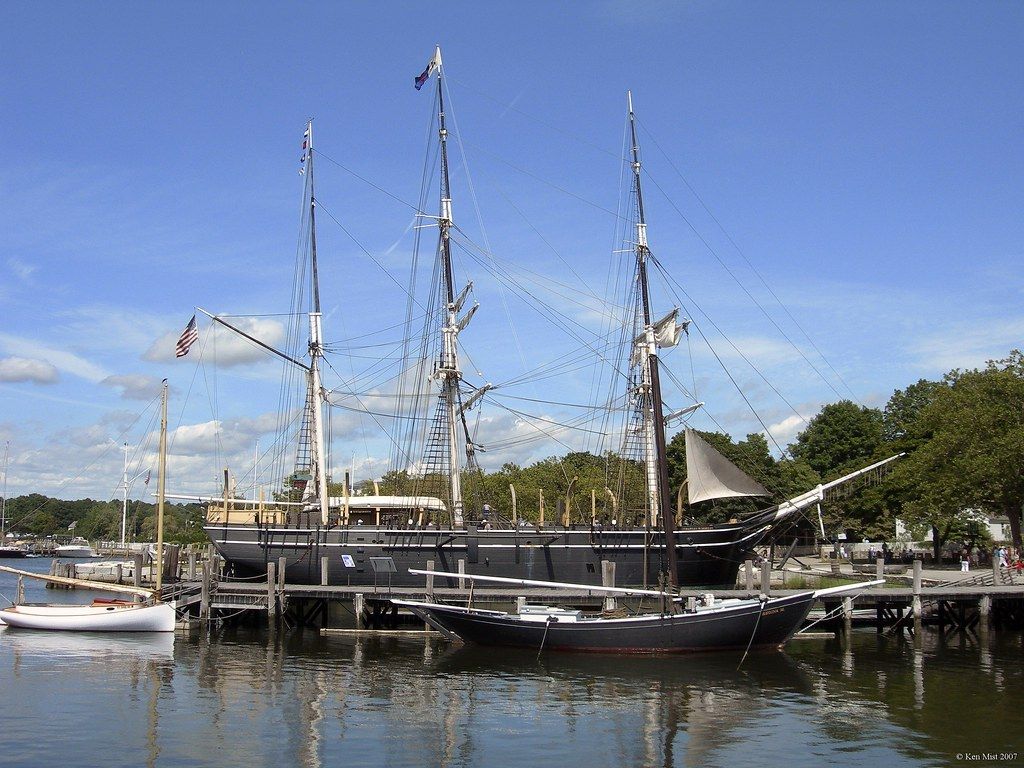 Tall ships at Mystic Seaport