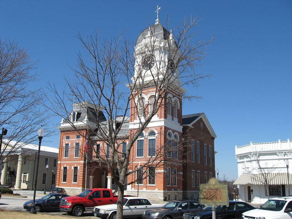 The Covington courthouse and square