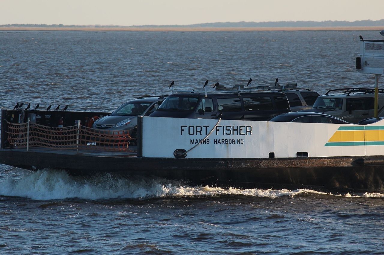 The Fort Fisher ferry crossing to Southport