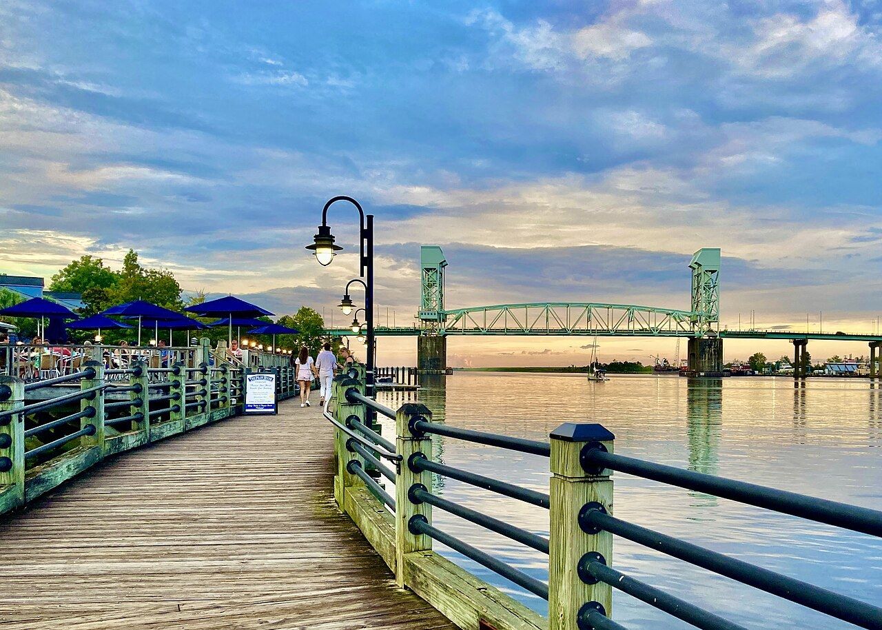 The downtown Wilmington riverfront