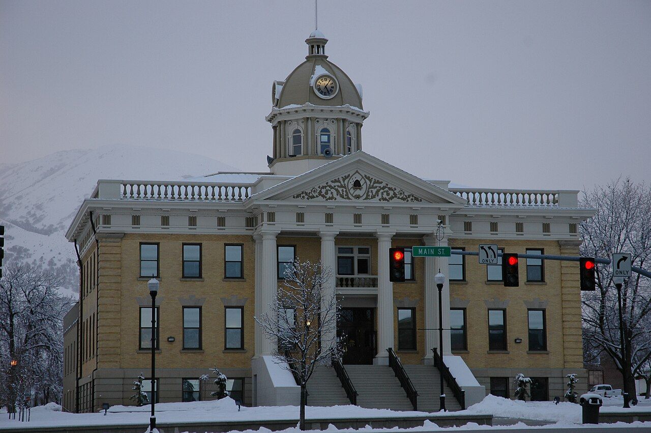 The Box Elder County Courthouse in Brigham City