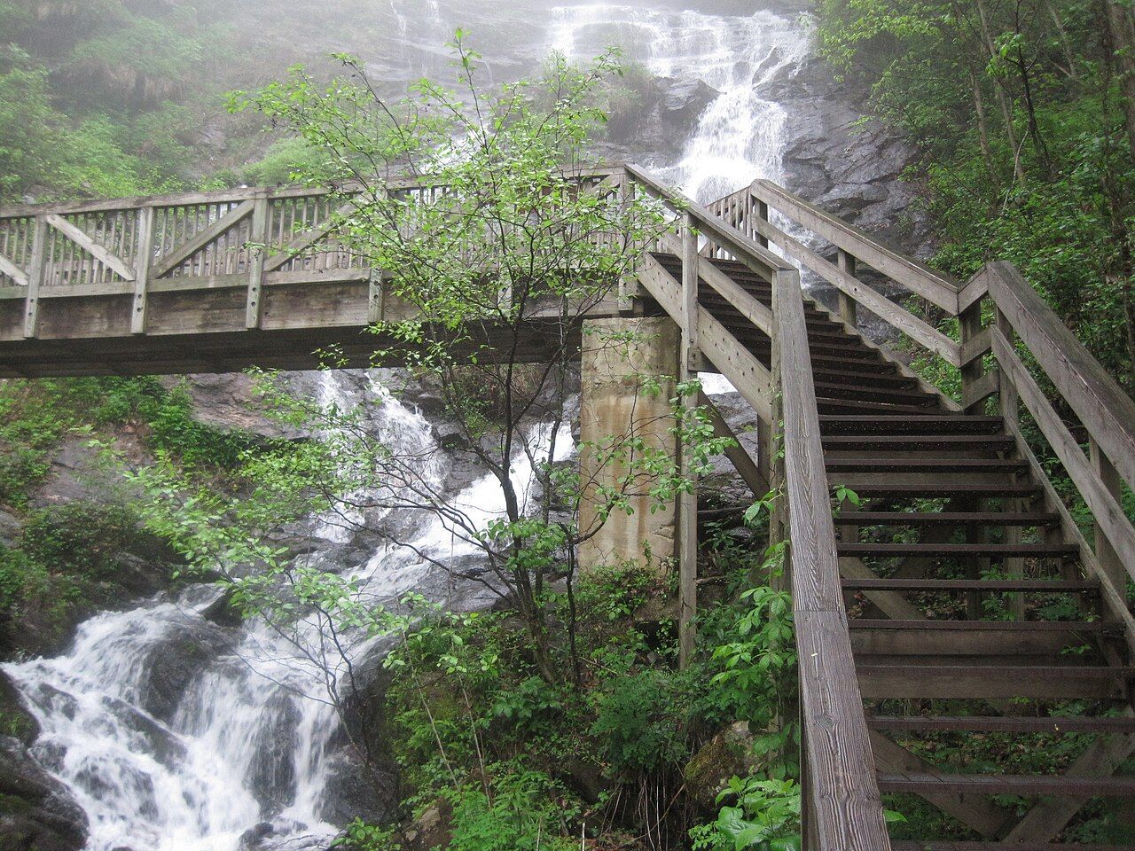 The stairs beside Amicalola Falls